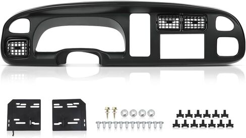 Dash Board Bezel Cover with Vent Black Compatible with Dodge Ram 1500 1998-2001/Fit Dodge Ram 2500 3500 1998-2002 Radio Stereo Double Din Dash Kit in Saudi Arabia