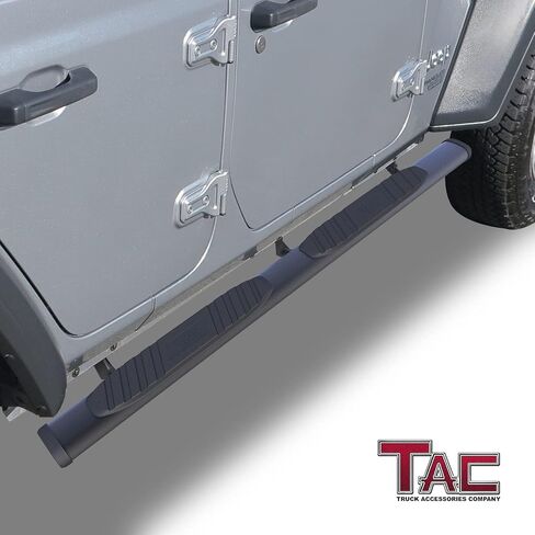خطوات جانبية TAC تشغيل لوحات متوافقة مع 2018-2025 JEEP WRANGLER JL 4 DOOR | 2021-2025 Wrangler JL 4XE SUV 3 "الملمس الأسود الجانبي أشرطة خطوة القضبان NERF BARS 2PCS in Saudi Arabia