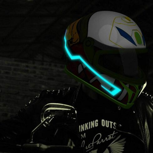 Light Strip For Motorcycle Helmet DIY Night Signal Light Luminous Stripe Sticker Motorcycle Light Strip Luminous Stickers Night Super brightness Water Resistant in Saudi Arabia