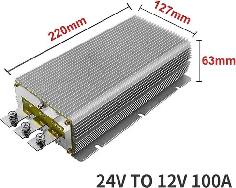 1pc 24V to 12V 85A 100A 165A 200A 300A Step Down Power Converter 24 Volt to 12Volt Voltage Regulator(24V to 12V 100A) in Saudi Arabia