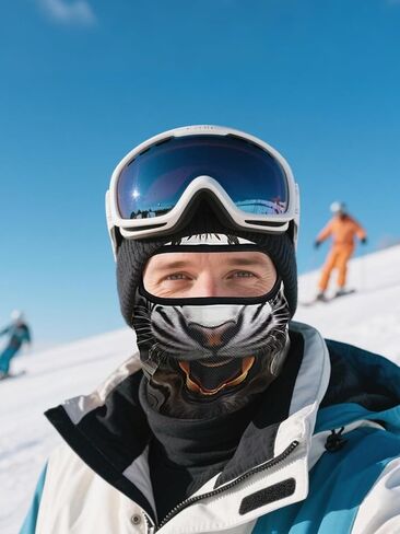 3D Cat Ski Mask Balaclava with Ears - Cat Shiesty Face Cover for Skiing, Music Festivals, Cycling, Halloween Parties in Kuwait