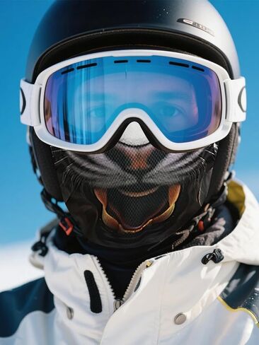 3D Cat Ski Mask Balaclava with Ears - Cat Shiesty Face Cover for Skiing, Music Festivals, Cycling, Halloween Parties in Kuwait