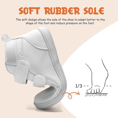 Watelves Toddler Little Kids Wide Barefoot Shoes Boys Girls Winter Top Top Sidealist Sneakers Calkle Boots Leather Leather Gress Shole Swing بشكل طبيعي in Saudi Arabia
