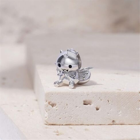 GNOCE Cute Dragon Charm Bead 925 Sterling Silver Jewelry Gift For Women Wife Fit Snake Chain Bracelets/Necklace in Saudi Arabia