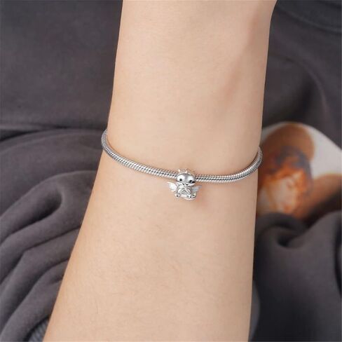 GNOCE Cute Dragon Charm Bead 925 Sterling Silver Jewelry Gift For Women Wife Fit Snake Chain Bracelets/Necklace in Saudi Arabia