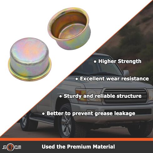 Front Wheel Axle Hub Grease Cap 43423-35010 43423-60011 Compatible with Toyota Land Cruiser 1991-2007 1979-1987 for Pickup 1989-1995 1979-1983 for T100 in Saudi Arabia