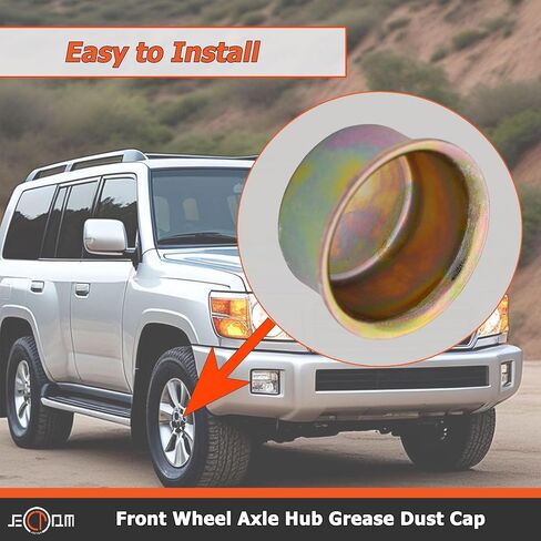 Front Wheel Axle Hub Grease Cap 43423-35010 43423-60011 Compatible with Toyota Land Cruiser 1991-2007 1979-1987 for Pickup 1989-1995 1979-1983 for T100 in Saudi Arabia