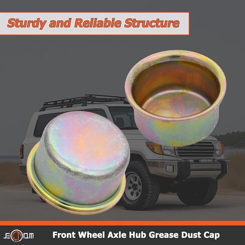Front Wheel Axle Hub Grease Cap 43423-35010 43423-60011 Compatible with Toyota Land Cruiser 1991-2007 1979-1987 for Pickup 1989-1995 1979-1983 for T100 in Saudi Arabia