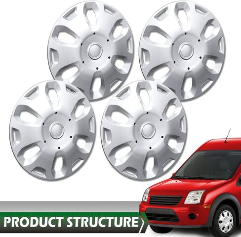 GRAND ORANGE Wheel Covers Hub Caps Full Rim Hubs 1 pcs Compatible with Ford Transit Connect Van 2010-2013 9T1Z1130A, 9T161130AA in Saudi Arabia