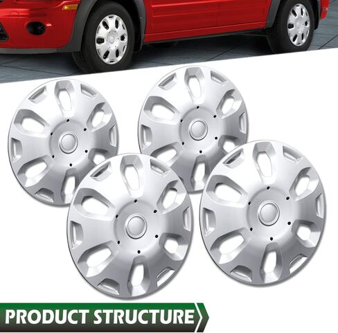 GRAND ORANGE Wheel Covers Hub Caps Full Rim Hubs 1 pcs Compatible with Ford Transit Connect Van 2010-2013 9T1Z1130A, 9T161130AA in Saudi Arabia