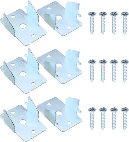 Heyous 6pcs مزدوج الستار قوس قوس الفضة الجدار الجدار مثبت على الجدار مع مسامير إكسسوارات الأجهزة المناسبة للديكور المنزلي in Saudi Arabia