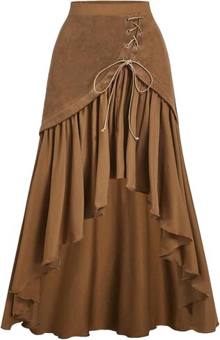 دانتيل فيردوسا للسيدات حتى التنورة الطويلة غير المتناظرة تنانير بوهو كشكش in Kuwait