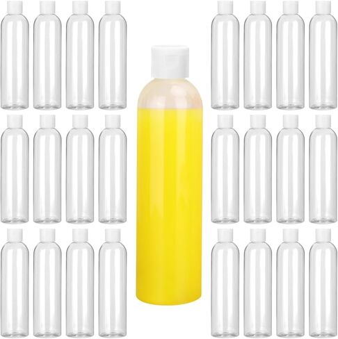 120 Pack 1 oz Plastic Bottles with White Top Caps, Clear Empty Bottles, Cosmetic Containers for Lotion and Shampoo, Cream, Travel-Friendly Bottles, BPA-Free for Liquids and Personal Care in Kuwait