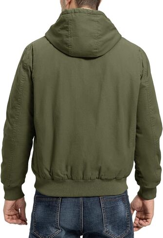 TBMPOY Men's Winter Jackets Hooded Work Cotton Fleece Lined Duck Coats Flannel Active Workwear Coat in Kuwait