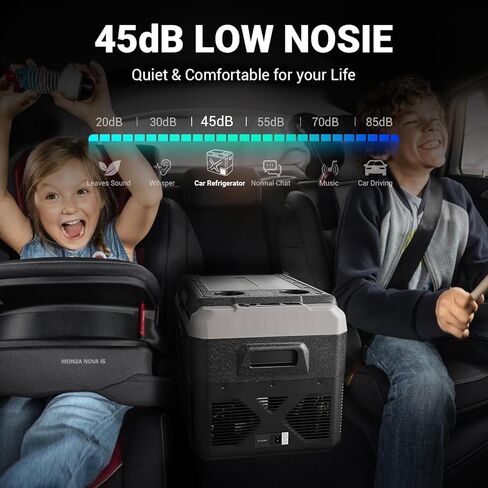 BODEGACOOLER 12 Volt Car Refrigerator, 17 Quart Portable Freezer, Car Fridge -4℉-68℉, Electric Cooler 12/24V DC100-240 Volt AC for Outdoor, RV, Camping, Travel, Vehicles, Home Use in Kuwait