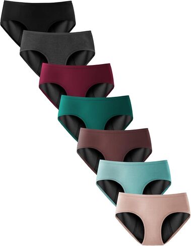 Period Underwear for Women and Teens Heavy Flow Menstrual Panties Incontinence Leakproof 7 Pack in Kuwait