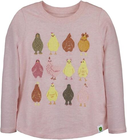 John Deere Pink Heather Heather Long Sleeve Coop Coop Sister 5 6 6x 7 8 10 12 in Saudi Arabia