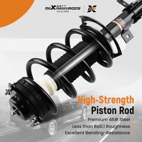 MaxPeedingRods 2pc الدعامات الأمامية ل Dodge Journey 2009-2018 3.5L V6 AWD/FWD ، 172510 172509 Stricts Strutbers مع مجموعة ربيع لفائف in Kuwait