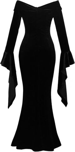 Morticia addams زي النساء اللباس Morticia Halloween in Kuwait