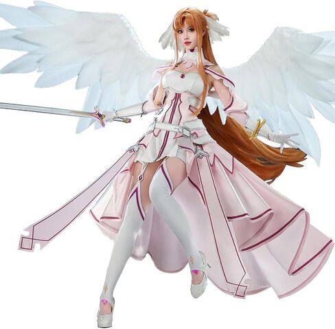 KIRA KIRA Yuuki Asuna Cosplay Doki-SR Sword Art Online The Goddess of Creation Asuna Cosplay Costume Sao Uniform Dress in Saudi Arabia