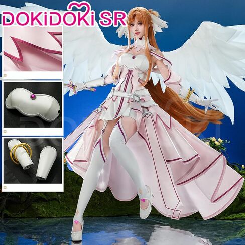 KIRA KIRA Yuuki Asuna Cosplay Doki-SR Sword Art Online The Goddess of Creation Asuna Cosplay Costume Sao Uniform Dress in Saudi Arabia