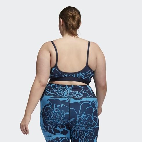 adidas Light-Support Flower-Print Bra (Plus Size) Women's in Saudi Arabia