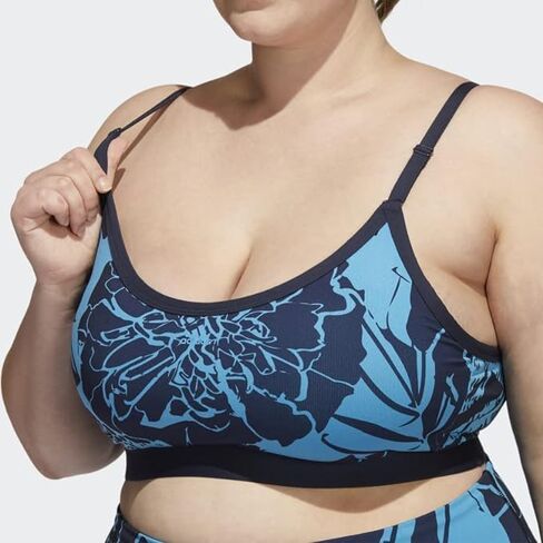 adidas Light-Support Flower-Print Bra (Plus Size) Women's in Saudi Arabia