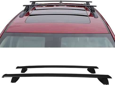 IKON MOTORSPORTS, Roof Rack Compatible with 2011-2021 Jeep Grand Cherokee & 2022 Grand Cherokee WK, Black Top Roof Rack Cross Bar Cargo Luggage Carrier Aluminum W/Locks 2PCS in Saudi Arabia