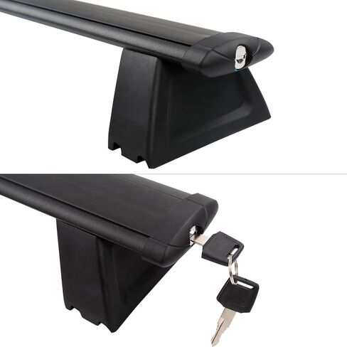 IKON MOTORSPORTS, Roof Rack Compatible with 2011-2021 Jeep Grand Cherokee & 2022 Grand Cherokee WK, Black Top Roof Rack Cross Bar Cargo Luggage Carrier Aluminum W/Locks 2PCS in Saudi Arabia