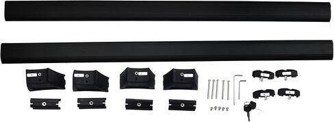 IKON MOTORSPORTS, Roof Rack Compatible with 2011-2021 Jeep Grand Cherokee & 2022 Grand Cherokee WK, Black Top Roof Rack Cross Bar Cargo Luggage Carrier Aluminum W/Locks 2PCS in Saudi Arabia