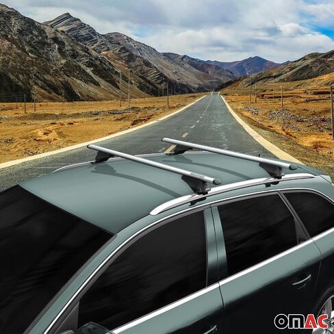 Omac Roof Rack Cross Bars Carrier Luggage For Hyundai Ioniq 5 2022-2025 Silver 2x in Kuwait