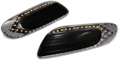 2x Black Smoked Lens LED Side Marker Turn Signal Light Blinker Lamp For 2014-2020 Mini Cooper F55 F56 Hatchback F57 Convertible (Black Smoked Lens) in Kuwait