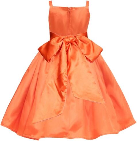 Pink Promise Orange Spaghetti Straps Party Dance Flower Girl Dress in Saudi Arabia