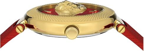 Versus Versace Brick Lane Lion Collection Luxury Watch Watches مع حزام أحمر واتصل يضم علبة ذهبية in Saudi Arabia