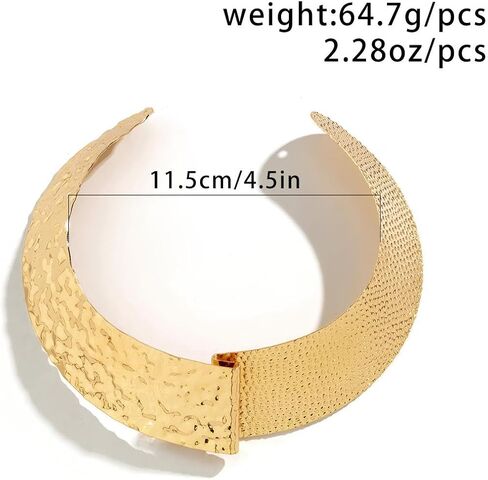 Gold Collar Necklace for Women Trendy African Jewelry Minimalist Statement Choker Metal Jewelry Gifts for Parties, Evenings, and Everyday Wear in Saudi Arabia