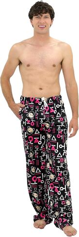 لعبة Squid PJs للبالغين ، سروال بيجاما الصوف للرجال والنساء ، الشباب ، الدوائر ، المربع ، مثلث in Saudi Arabia