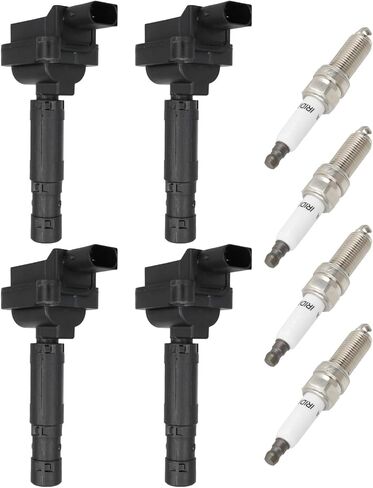 ECCPP 4 ignition coils with 4 iridium Spark Plugs,UF658,coils packs,for Mercedes-Benz SLK250 1.8L 2012 2013 2014 2015,for Mercedes-Benz C250 1.8L 2012 2013 2014 2015,UF-658,IC761,GN10552 in Saudi Arabia