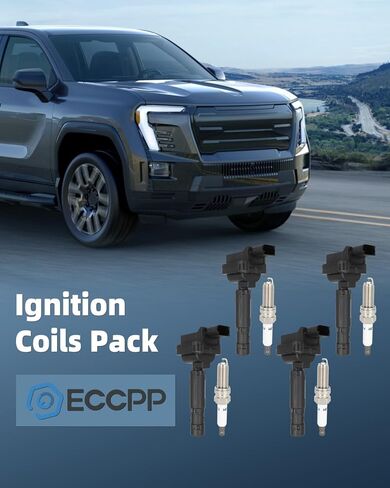 ECCPP 4 ignition coils with 4 iridium Spark Plugs,UF658,coils packs,for Mercedes-Benz SLK250 1.8L 2012 2013 2014 2015,for Mercedes-Benz C250 1.8L 2012 2013 2014 2015,UF-658,IC761,GN10552 in Saudi Arabia