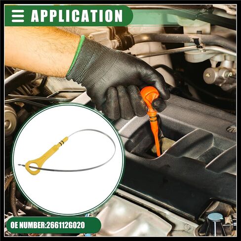 مؤشر مقعد زيت المحرك ، استبدال مقعد الزيت ، لـ Hyundai Sonata 2010-2015 ، البلاستيك المعدني ، No.266112G020 ، مادة متينة صفراء in Saudi Arabia