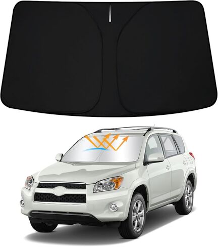 D-Lumina Windshield Sun Shade American Flag for 2019-2023 Toyota RAV4، واقي واقي من الشمس الأمامي قابل للطي، RAV-4 SUV Adventure، Hybrid Prime LE، TRD Off-Road، XLE، XLE Premium، غطاء داخلي محدود in Kuwait