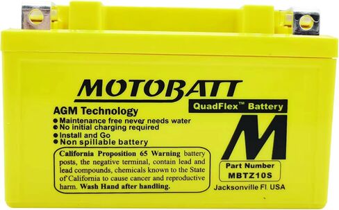 DB Electrical MBTZ10S New Battery for Motobatt Battery 8.6Ah, Aprillia, Honda, Bmw, Kawasaki, Ktm, Mv, Yamaha, E-ton, Kymco, Sym, Kasea Motorcycle YTX7A-BS YTZ10S in Saudi Arabia