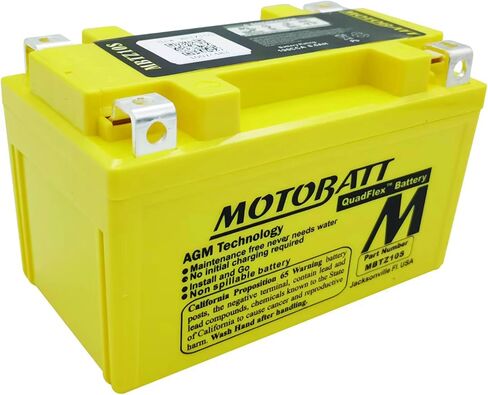 DB Electrical MBTZ10S New Battery for Motobatt Battery 8.6Ah, Aprillia, Honda, Bmw, Kawasaki, Ktm, Mv, Yamaha, E-ton, Kymco, Sym, Kasea Motorcycle YTX7A-BS YTZ10S in Saudi Arabia