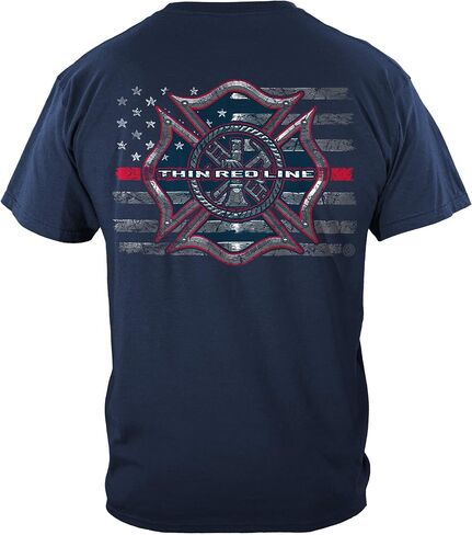Erazor البتات رجال الإطفاء تي شيرت | Firefighter Flames Gold Sield T Shirt FF2333 in Kuwait