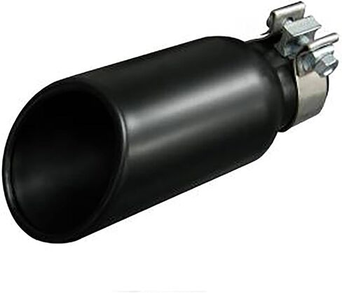 Black Horse Exhaust Muffler Tip, 3" inlet,4" outlet and 10" Length Single Wall Black Compatible with All Cars, Trucks and SUVs-MT-RR01BK in Saudi Arabia