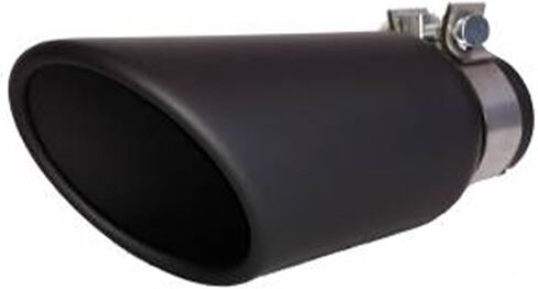 Black Horse Exhaust Muffler Tip, 3" inlet,4" outlet and 10" Length Single Wall Black Compatible with All Cars, Trucks and SUVs-MT-RR01BK in Saudi Arabia