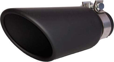 Black Horse Exhaust Muffler Tip, 3" inlet,4" outlet and 10" Length Single Wall Black Compatible with All Cars, Trucks and SUVs-MT-RR01BK in Saudi Arabia
