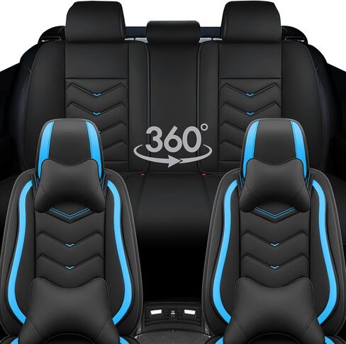Car Seat Covers for BMW X5 2001-2025, Waterproof Nappa Leather Seat Cover, Anti-Slip Car Seat Covers, Airbag Compatible, Automobile Seat Covers Sets.(Standard 2 Seats/Pure Black) in Kuwait