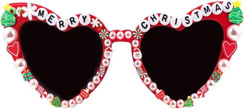 Christmas Glasses,Christmas Sunglasses Party Props Accessories Favors Decorations Xmas Eyeglasses Party Supplies in Saudi Arabia