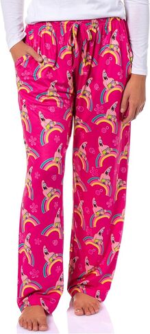 Spongebob Squarepants Women's Patrick Rainbow Tossed Print Sleep Pajama Pants for Adults in Saudi Arabia