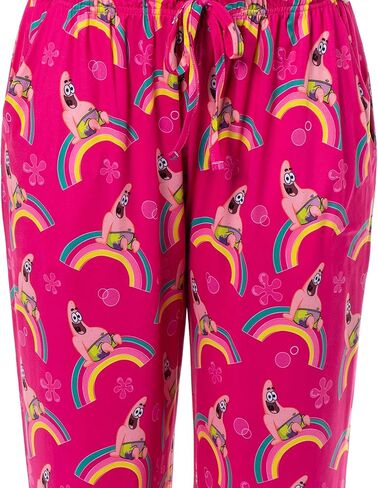 Spongebob Squarepants Women's Patrick Rainbow Tossed Print Sleep Pajama Pants for Adults in Saudi Arabia